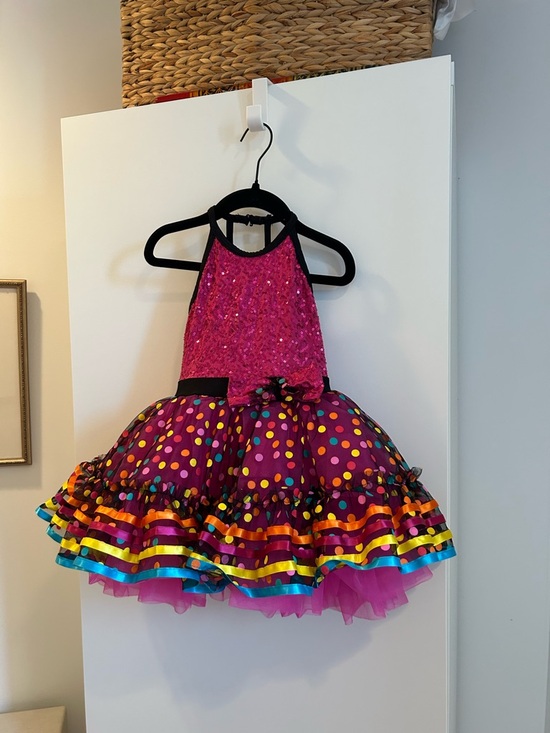 Revolution Other - Revolution Hot Pink Sequin Polka Dot Performance Tutu Dance Dress - Size SC